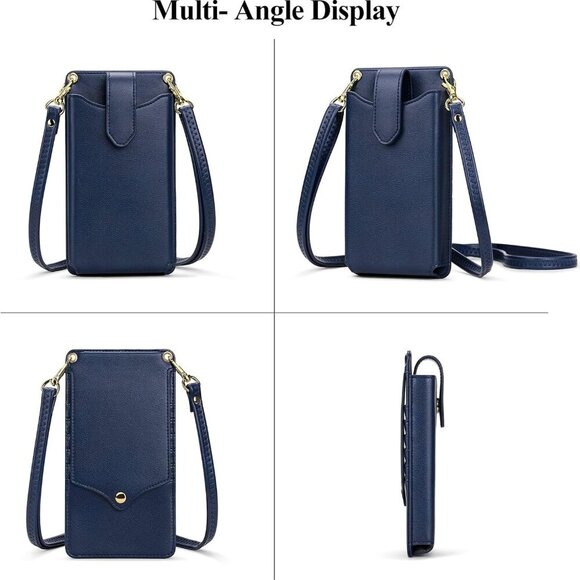 Small Crossbody Cell Phone Purse for Women Vegan Leather Crossbody Phone Bag wit - Picture 5 of 7